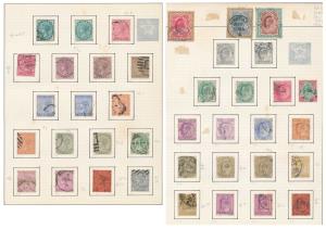 British India used collection on leaves from 1855 East India 1st issue i.e. SG35 4a., 36 8