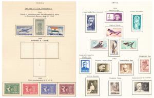 India post-independence mounted mint written up collection of commemorative, definitive, o