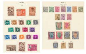 British India used starter collection on Scott leaves (simplified - without wmk., shade & 