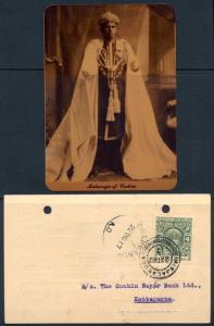 Cochin: A collection of covers & postcards all bearing stamps issued with the portrait of 