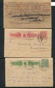 Cochin: A collection of postal stationery postcards represented by one of each issued duri