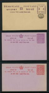 Dhar: A collection of postal stationery postcards & envelopes issued during the reign of M