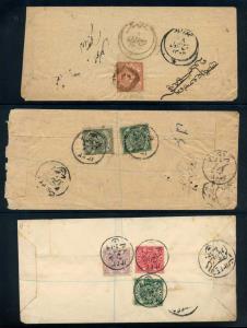 Hyderabad: A selection of 12 postal history items including several early registered cover