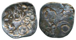 Archaic Punch Marked Coinage, attributed to Chedi Janapada (c. 500-400 BC), Silver Karshap