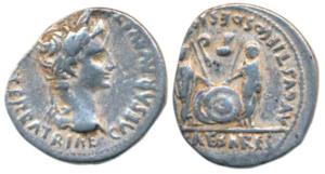 Roman, Augustus (27 BC-14 AD), Silver Denarius, 3.62g, bust of the emperor to right on obv