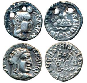 Satavahanas, Vasisthiputra Sri Pulumavi (c.147-154 AD), Silver Drachma, 1.85g, bust of the