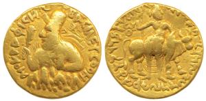 Kushanas, Vima Kadphises (100-127/8 AD), Gold Distater / Double Dinar / Double Stater, 15.