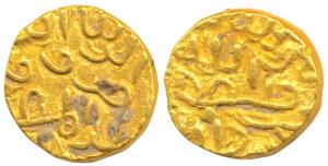 Nasir al-din Mahmud, Gold Tanka, 10.84g, mintless type, abu’l Muzaffar legend (G&G B405). 