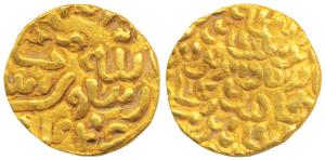 Rukn al-Din Barbak Shah (AH 864-879, 1459-1474 AD), Gold Tanka, 10.77g, Shahada type, unli