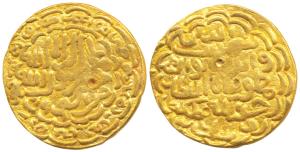 Shams al-din Muzaffar (AH 896-899,1490-1493 AD), Gold Tanka, 10.45g, Khazana Mint, AH 896,