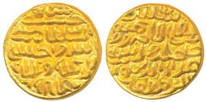 Ala al-Din Husain Shah (AH 899-925, 1493-1519 AD), Gold Tanka, 10.62g, Fathabad Mint, Four