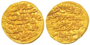 Firuz Shah Tughluq (AH 752-790, 1351-1388 AD), Gold Tanka, 11g, with the name of the calip