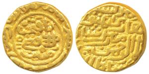 Mubarak Shah II (AH 824-837, 1421-1434 AD), Gold Tanka, 11.12g, Hazrat Dehli Mint, the rev