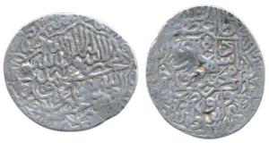 Humayun (AH 937-947, 1530-1540 AD), Silver Shahrukhi, 4.72g, Agra Mint, obv. Kalima within