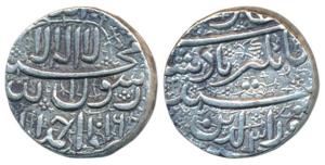 Jahangir, Silver Heavy Rupee, 13.68g, 20% over weight, Ahmedabad Mint, Kalima type, AH 101