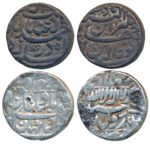 Jahangir, Silver Rupee, 11.55g, Ahmedabad Mint, Inayat Couplet (KM 149.4); Shah Jahan, Sil