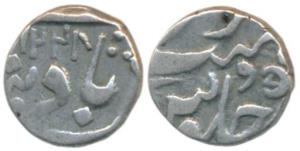 Anand Rao (AH 1215-1235, 1800-1819 AD), Silver ¼ Rupee, 2.82g, Baroda Mint, in the name of