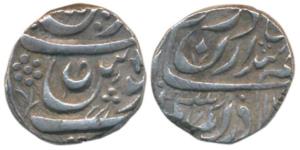 Amar Singh (AH 1179-1196, 1765-1781 AD), Silver Rupee, 11g, in the name of Ahmed Shah Durr