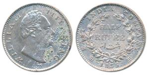 William IV, Silver ½ Rupee, 1835, Bombay Mint, No initials, 20 Berries. (Pr 69). Cleaned, 