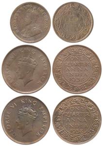 George V, Copper ½ Pice, 1912, Calcutta Mint, Error, die rotate to 3 o’clock (Pr 745); Geo