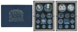 1973 Proof Set, Grow More Food, set of 10, 1 Paisa to Rupees 20. In immaculate condition, 