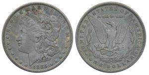 United States of America, Silver Morgan Dollar, 1885, (KM 110). Very Fine+.