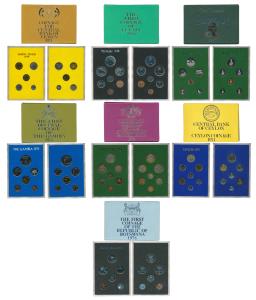 An assorted lot of Proof Sets (7), CEYLON (7 pcs) 1971; GAMBIA (6 pcs) 1971; SWAZILAND (7 