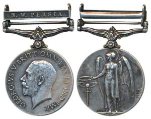 General Service Medal, George V, Silver, N.W. Persia bar, awarded to 3095 Sepoy Chimna Raw
