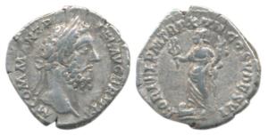 Roman, Commodus (c. 181-182 AD), Silver Denarius, Rome, obv. Laureate head right, rev. Lib