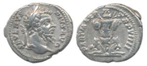 Roman, Septimius Severus, Silver Denarius, Rome, obv. SEVERVS PIVS AVG, laureate head to r