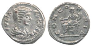 Roman, Julia Domna, Silver Denarius, Laodicea, struck under Septimius Severus, obv. draped