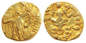 Guptas, Kumaragupta I (c. 413-455 AD), Gold Dinar, 7.61g, ‘Archer’ type, king nimbate, sta