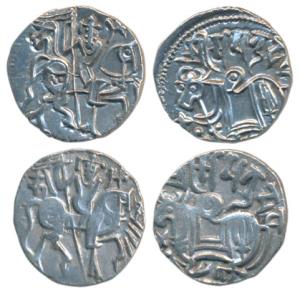 Hindu Shahis of Kabul and Ohinda, Samantadeva (c. 850-1,000 AD), Silver Drachma, obv. recu