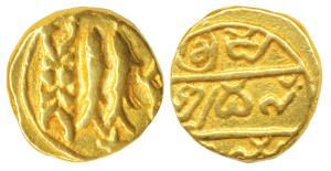 Alupas of Udipi, Udayadityaraya or Gopisvararaya Pandya (AD 1088-1332), Gold Pagoda, 3.82g