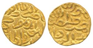 Nasir al-din Mahmud (AH 837-864, 1433-1459 AD), Gold Tanka, 10.81g, mintless type, abu’l M
