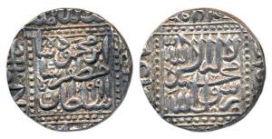 Shams al-Din Muzaffar Shah III (second reign AH 991-992, 1583-1584 AD), Silver Rupee, 11.4
