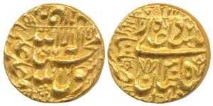 Shah Jahan, Gold Mohur, 10.96g, Multan Mint, AH 1067/30, legend within square area, comple