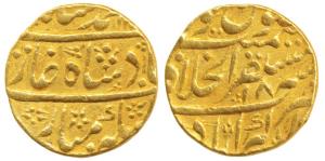 Muhammad Shah (AH 1131-1161, 1719-1748 AD), Gold Mohur, 10.92g, Mustaqir al-Khilafat Akbar
