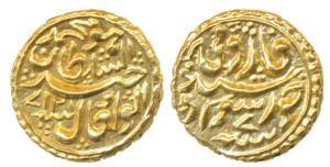 Tipu Sultan, Gold Pagoda, 3.43g, Khursheed Sawad Mint, the denomination Faruqi and mint na