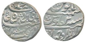 Abdullanagar Ujhani Mint, Silver Rupee, 11.08g, in the name of Shah Alam II, RY 2 (KM A6).