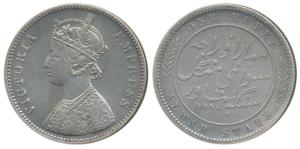 Mangal Singh, Silver Rupee, 11.5g, Error date, 1788 AD instead of 1888, Calcutta Mint, wit