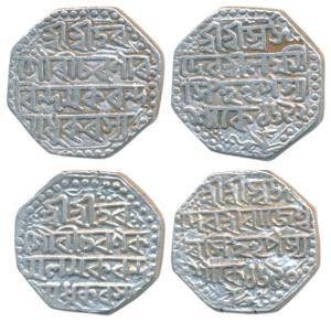 Lakshmi Simha (SE 1691-1702, 1769-1780 AD), Silver Rupee (2), ‘Hari Gauri’ legend, SE 1690