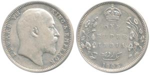 Edward VII, Silver Rupee, 1903, Bombay Mint, B raised. Very Fine, Scarce.