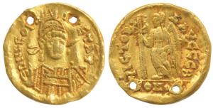 Byzantine, Anastasius I (491-518 AD), Gold Solidus, 3.63g, Constantinople Mint, obv. helme