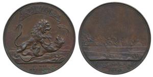 East India Company Medal For Seringapatam, Bronze Medal, 48mm, 1799, Soho Mint, obv. the B