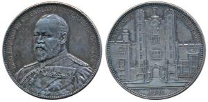 Edward VII, Accession of Edward 1901, Silver Medal, 18.91g, obv. bust three-quarters looki