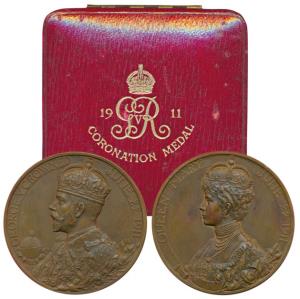 George V Coronation Medal 1911, Copper, 79g, obv. crowned bust of George V, rev. crowned b