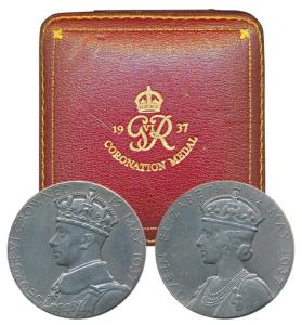 George VI Coronation Medal, Silver, 90.35g, 12th May 1937, obv. crowned bust of George VI,