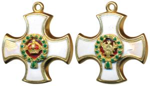 Distinguished Service Order (DSO), Gold Gilt, Miniature, cross with curved ends, overlaid 