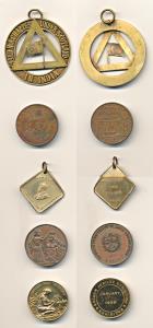 Copper and Cupro Nickel (5), Bombay Presidency Olympic Association, 1936; Bombay Art Socie